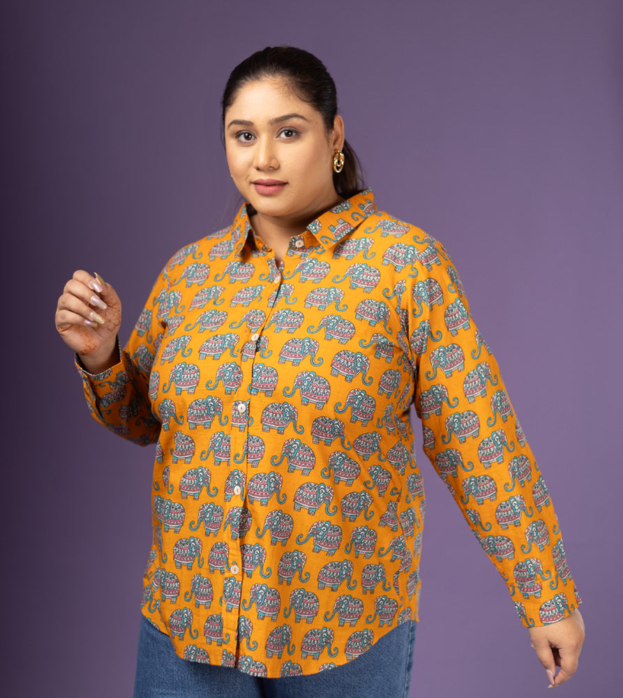 Plus Size Shirt | XL - 7XL | 100% Cotton | Orange