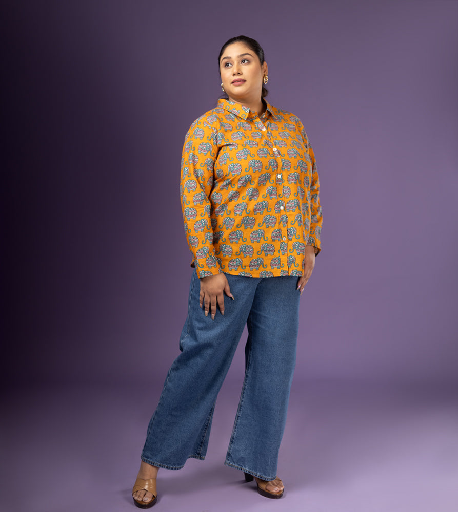 Plus Size Shirt | XL - 7XL | 100% Cotton | Orange