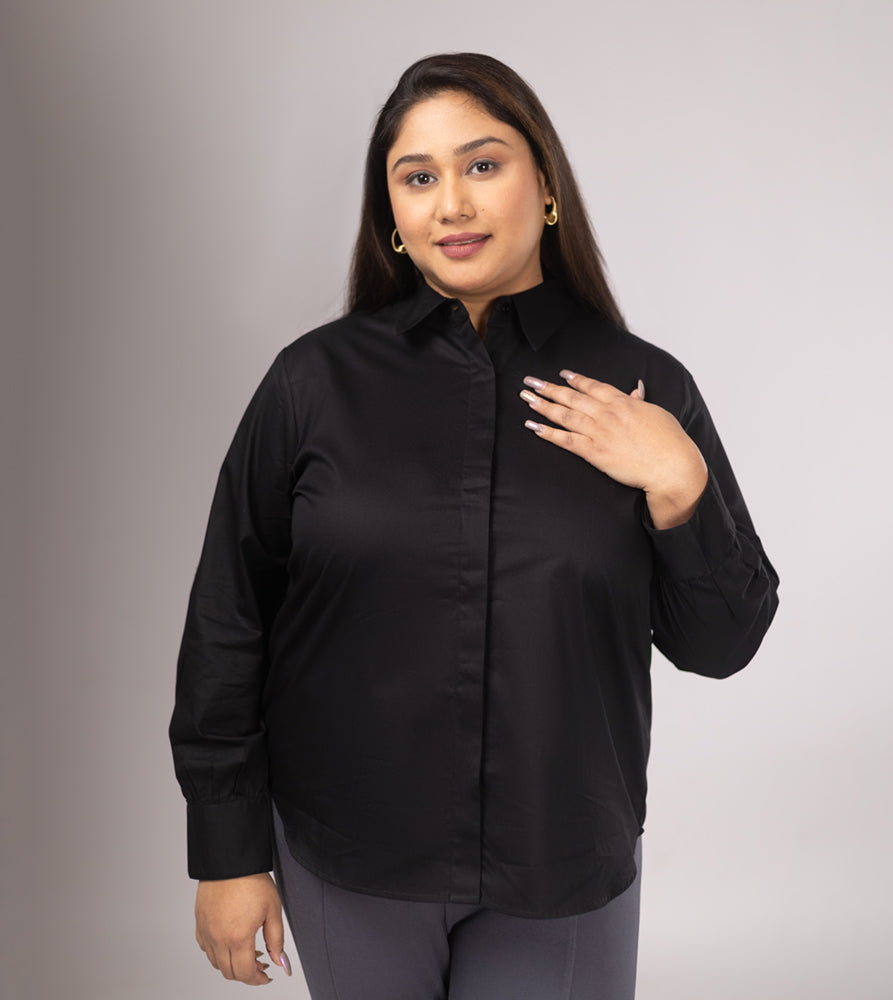 Plus Size Shirt | XL - 7XL | 100% Cotton | Black