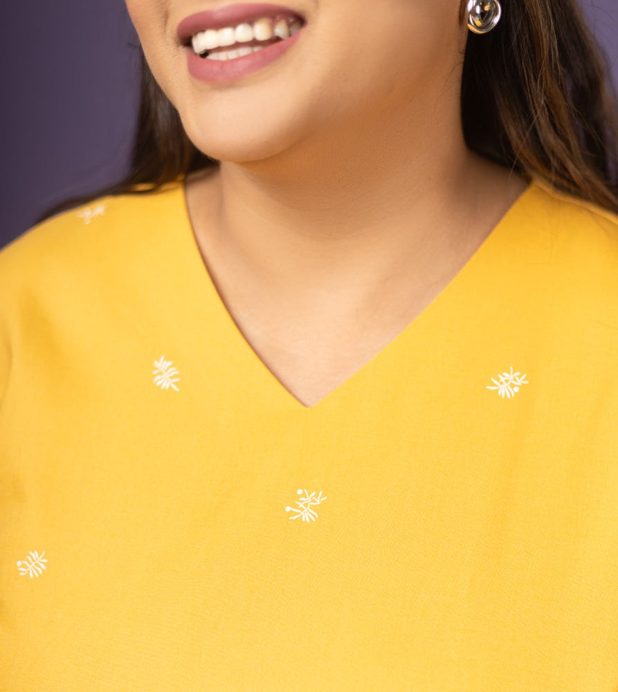 Plus Size Co-Ord Set | XL - 7XL | 100% Cotton | Mustard Yellow