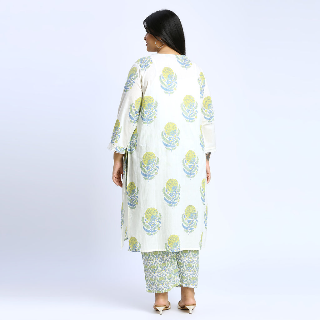 Plus Size Co-Ord Set | 2XL - 8XL | 100% Cotton | Mint Green