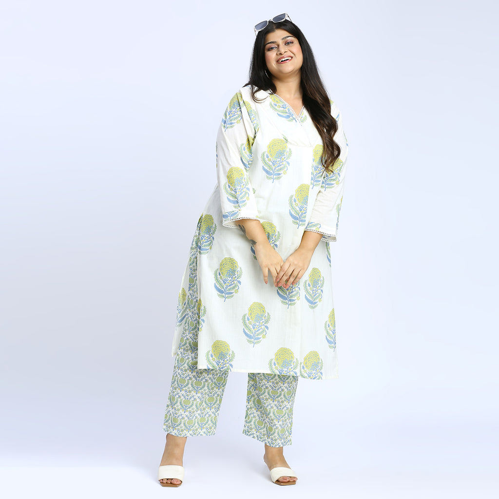 Plus Size Co-Ord Set | 2XL - 8XL | 100% Cotton | Mint Green