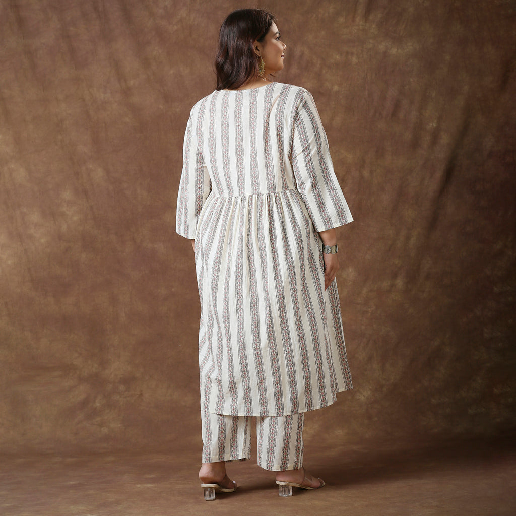 Plus Size Co-Ord Set | 2XL - 8XL | 100% Cotton | White