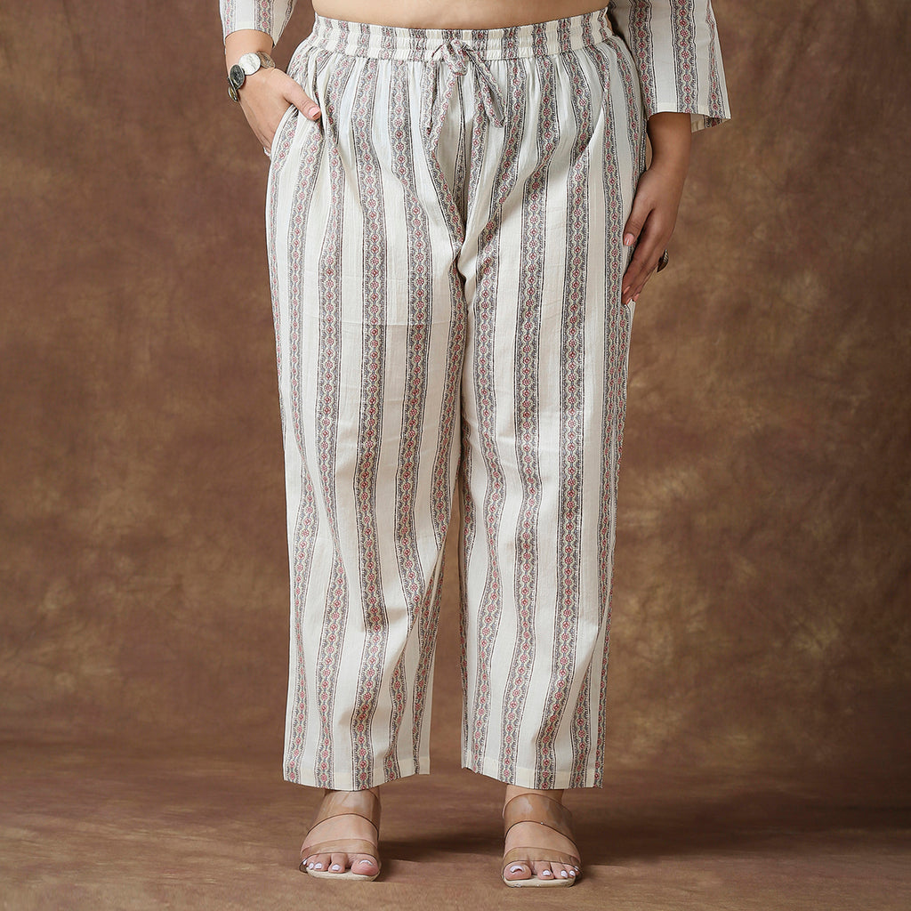 Plus Size Co-Ord Set | 2XL - 8XL | 100% Cotton | White