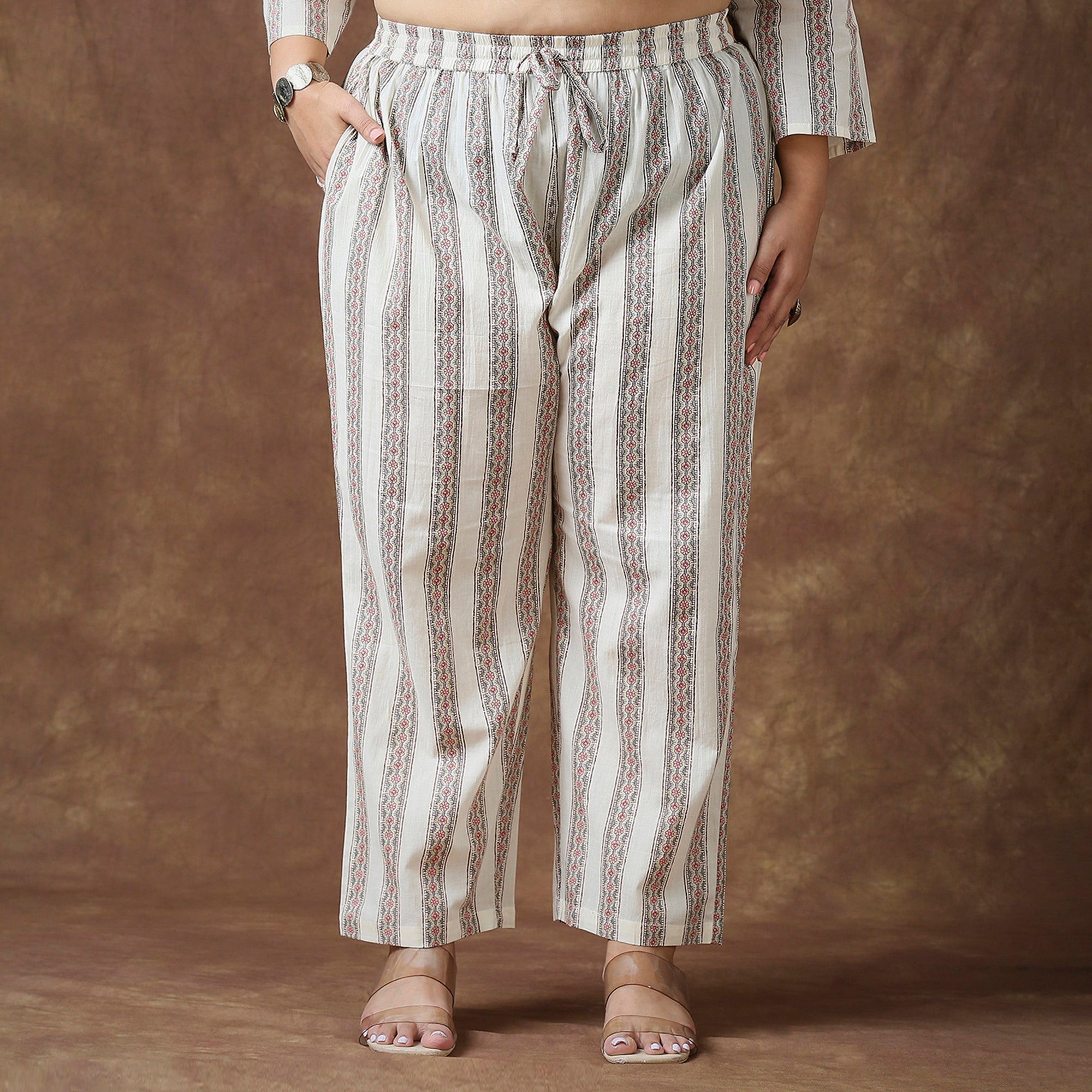 Plus Size Co-Ord Set | 2XL - 8XL | 100% Cotton | White