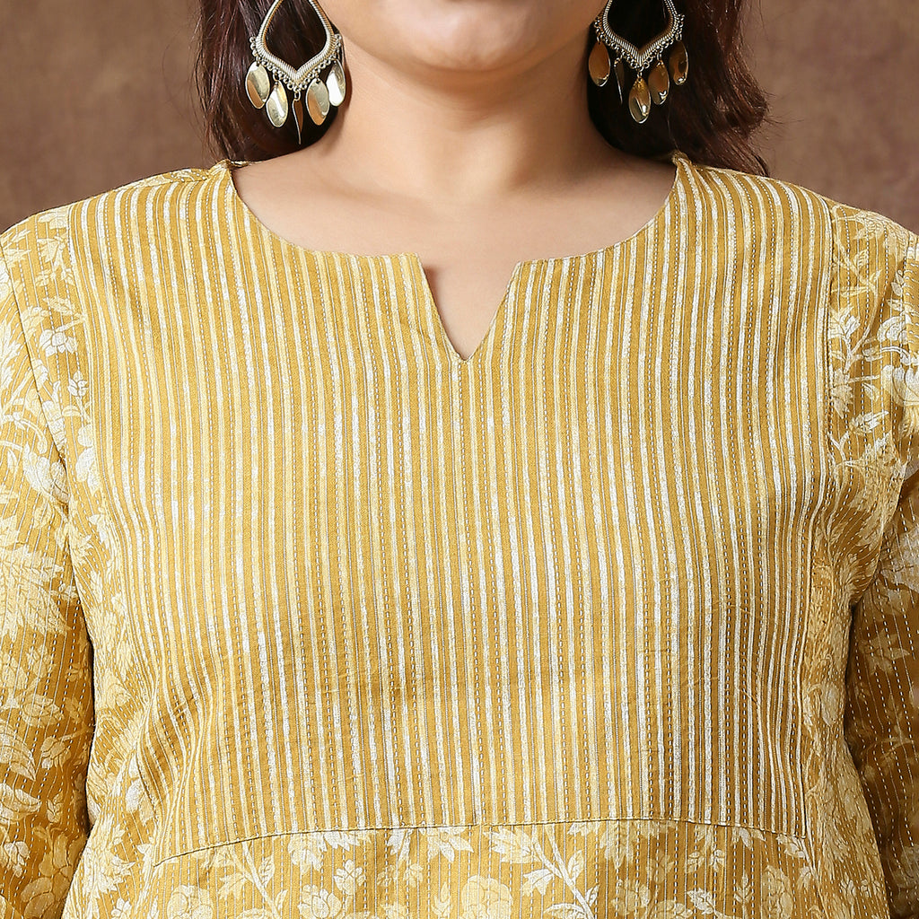 Plus Size Co-Ord Set | 2XL - 8XL | 100% Cotton | Mustard