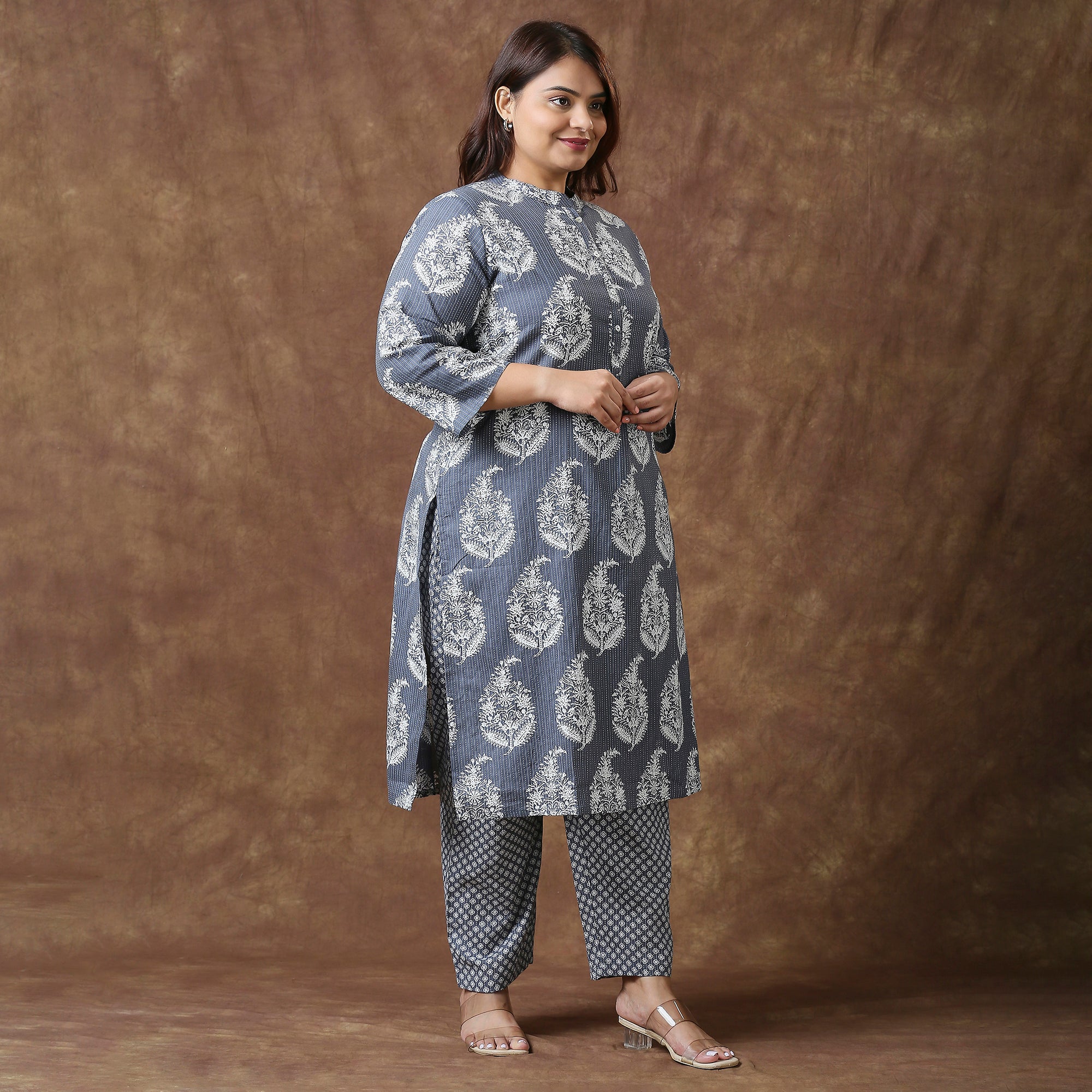 Plus Size Co-Ord Set | 2XL - 8XL | 100% Cotton | Grey