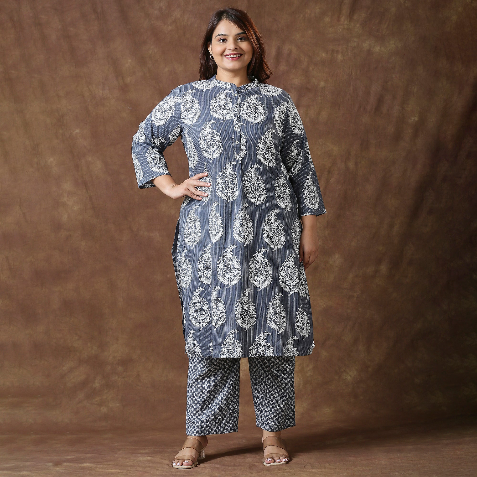 Plus Size Co-Ord Set | 2XL - 8XL | 100% Cotton | Grey