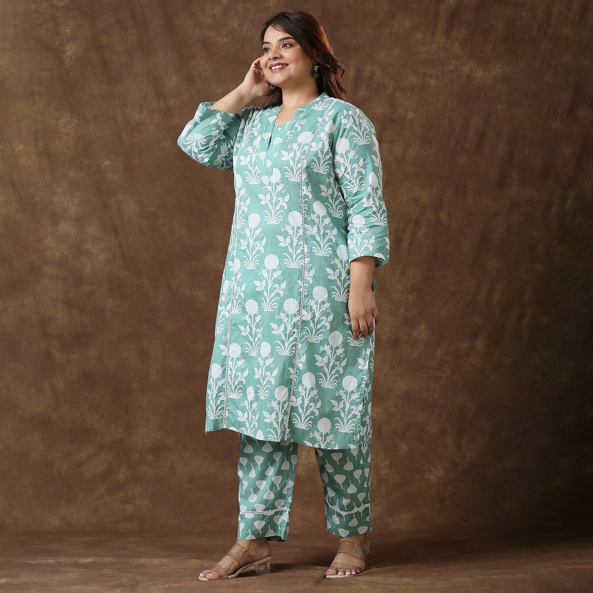 Plus Size Co-Ord Set | 2XL - 8XL | 100% Cotton | Green