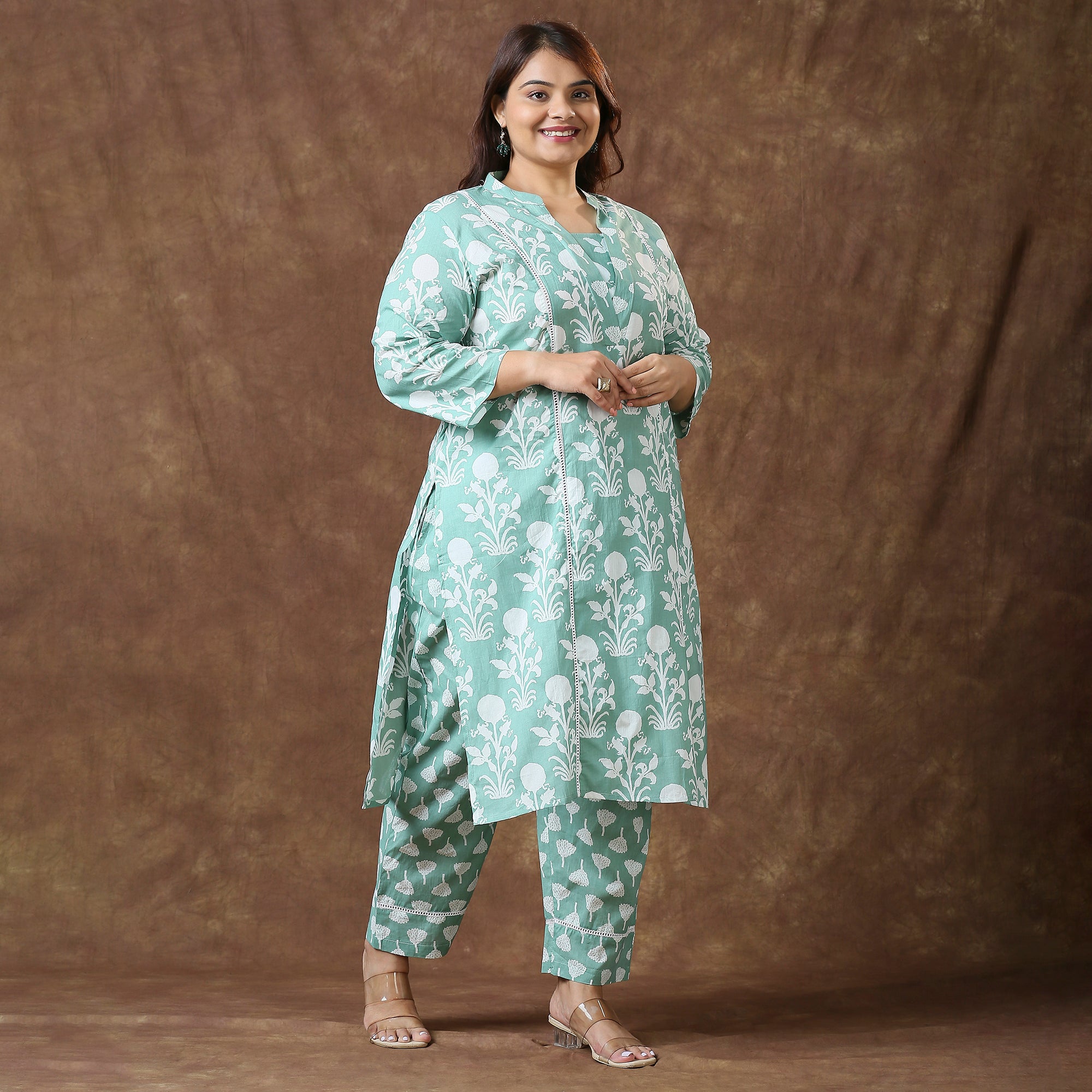 Plus Size Co-Ord Set | 2XL - 8XL | 100% Cotton | Green