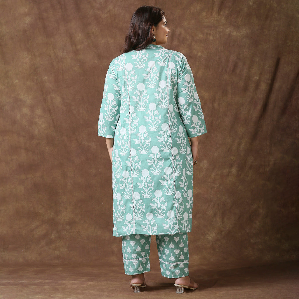 Plus Size Co-Ord Set | 2XL - 8XL | 100% Cotton | Green