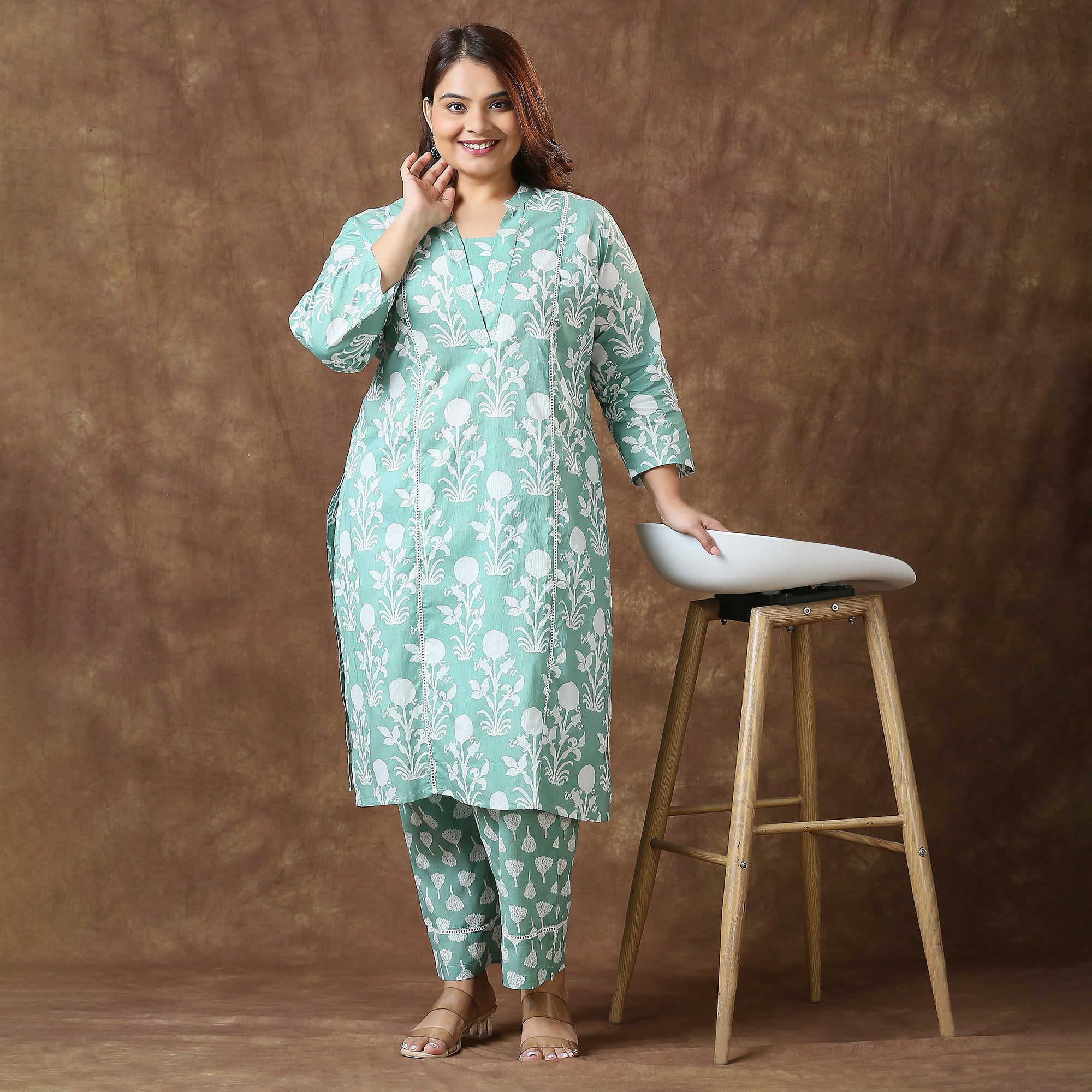 Plus Size Co-Ord Set | 2XL - 8XL | 100% Cotton | Green