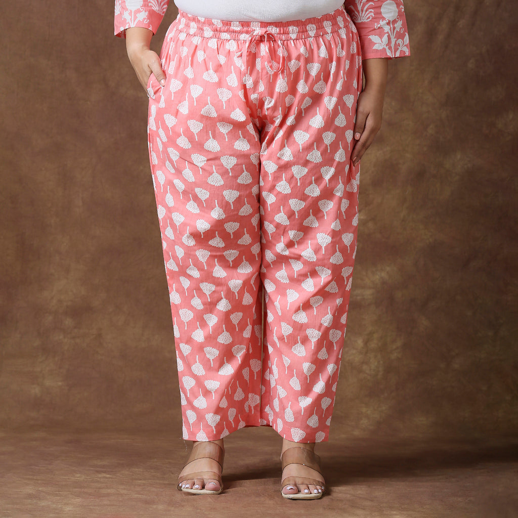 Plus Size Co-Ord Set | 2XL - 8XL | 100% Cotton | Coral