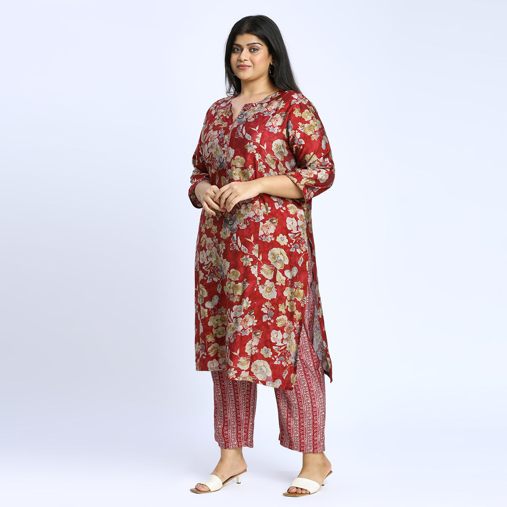 Plus Size Co-Ord Set | 2XL - 8XL | Red