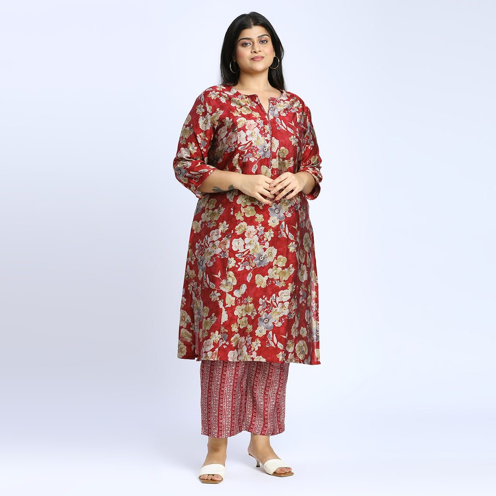 Plus Size Co-Ord Set | 2XL - 8XL | Red