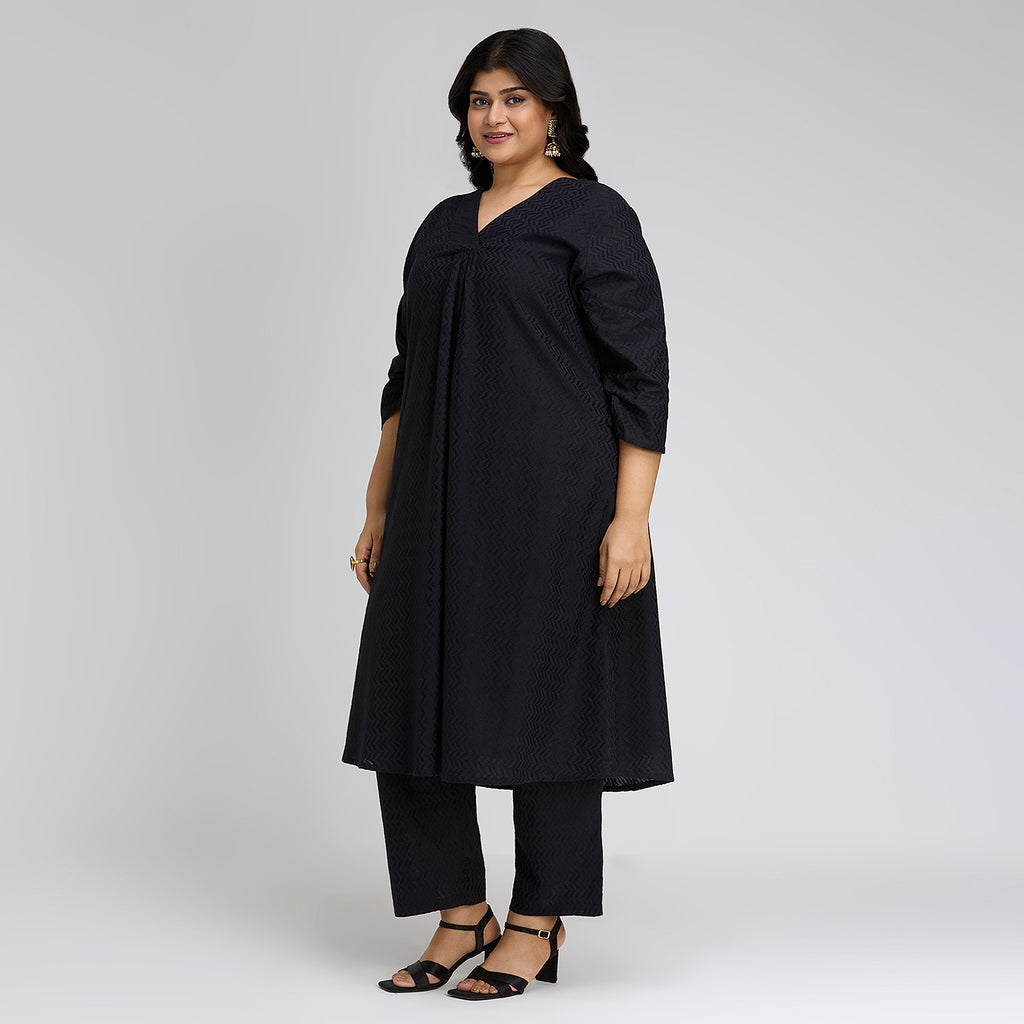 Plus Size Co-Ord Set | 2XL-8XL | 100% Cotton | Black