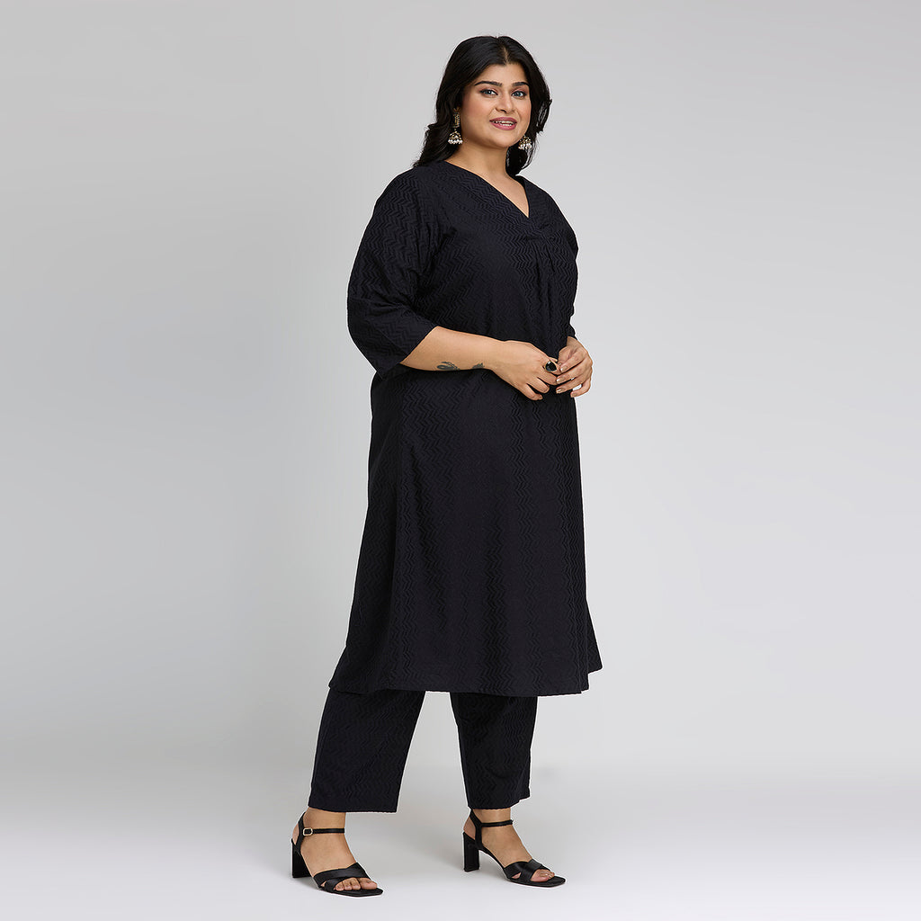 Plus Size Co-Ord Set | 2XL-8XL | 100% Cotton | Black