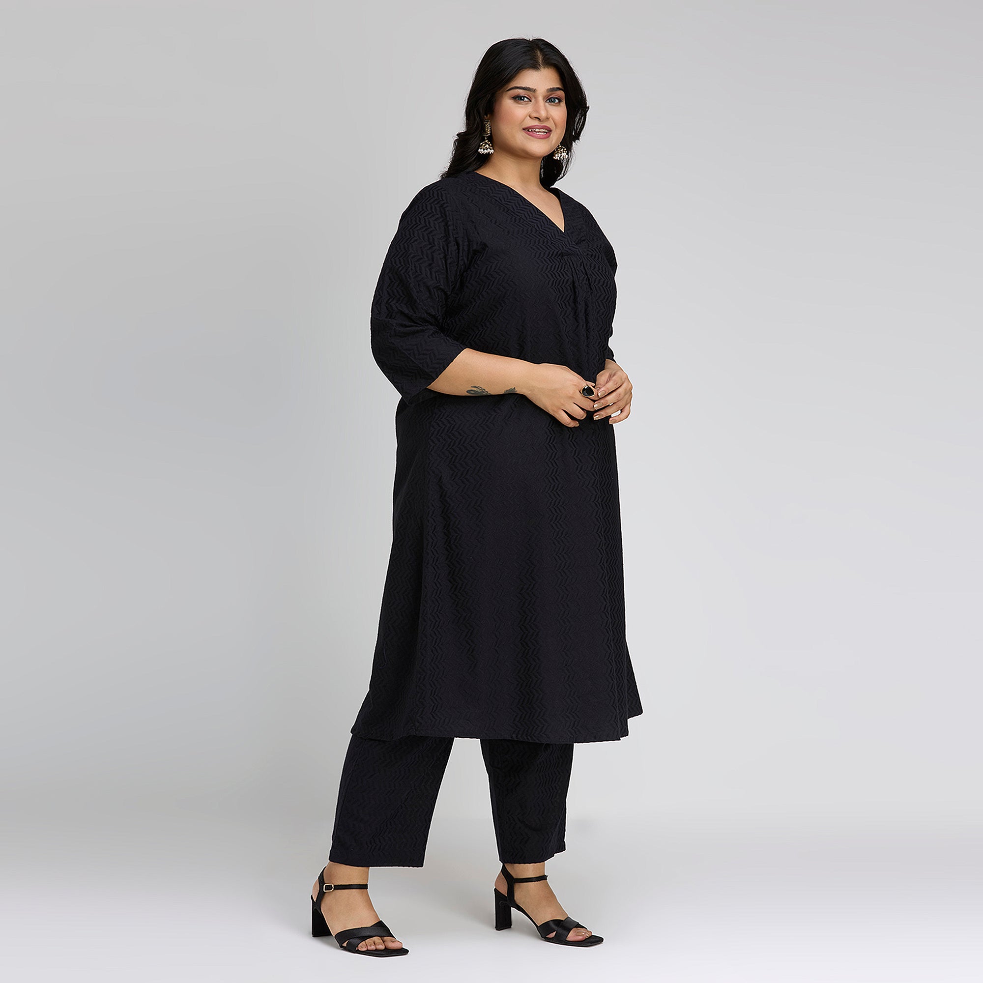 Plus Size Co-Ord Set | 2XL-8XL | 100% Cotton | Black