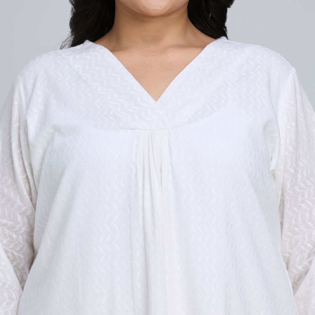 Plus Size Co-Ord Set | 2XL-8XL | 100% Cotton | White