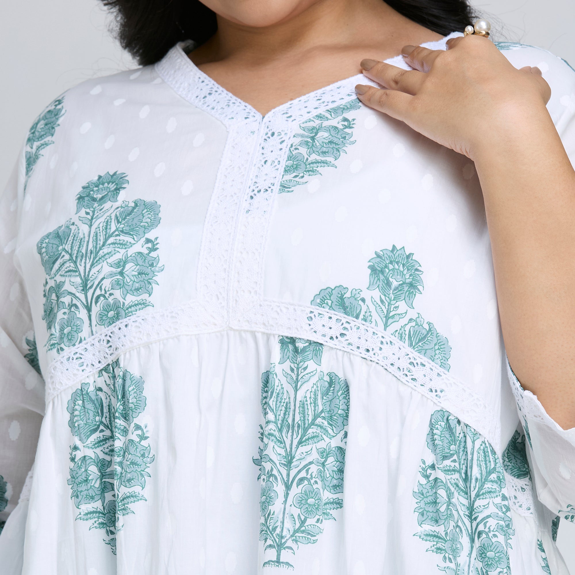 Plus Size Co-Ord Set | 2XL-8XL | 100% Cotton | White
