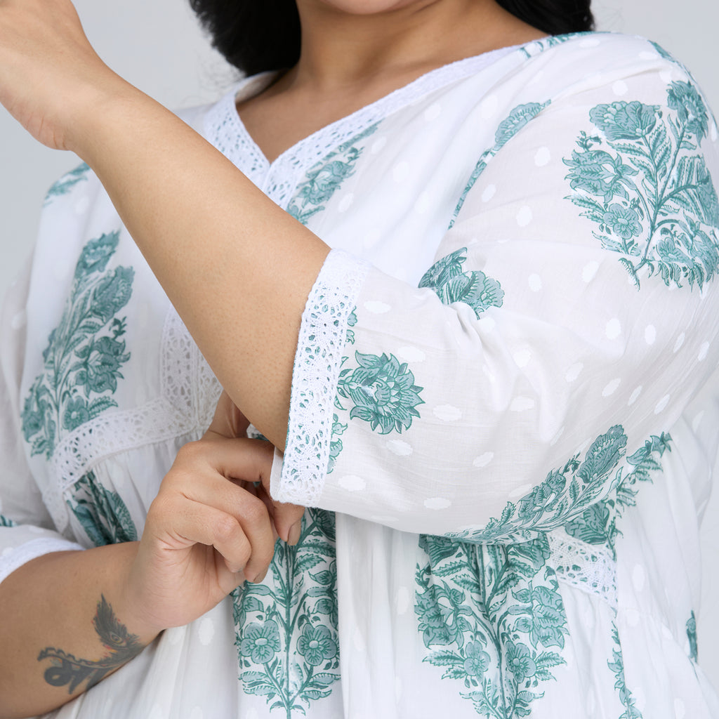 Plus Size Co-Ord Set | 2XL-8XL | 100% Cotton | White