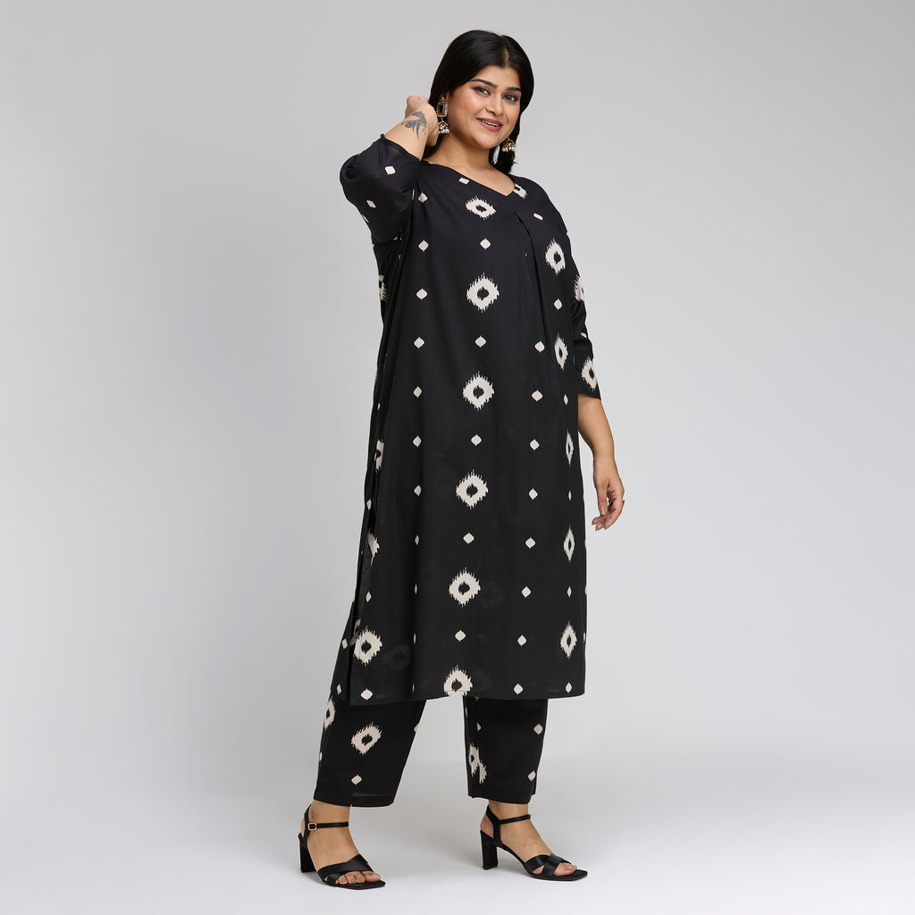 Plus Size Co-Ord Set | 2XL-8XL | 100% Cotton | Black
