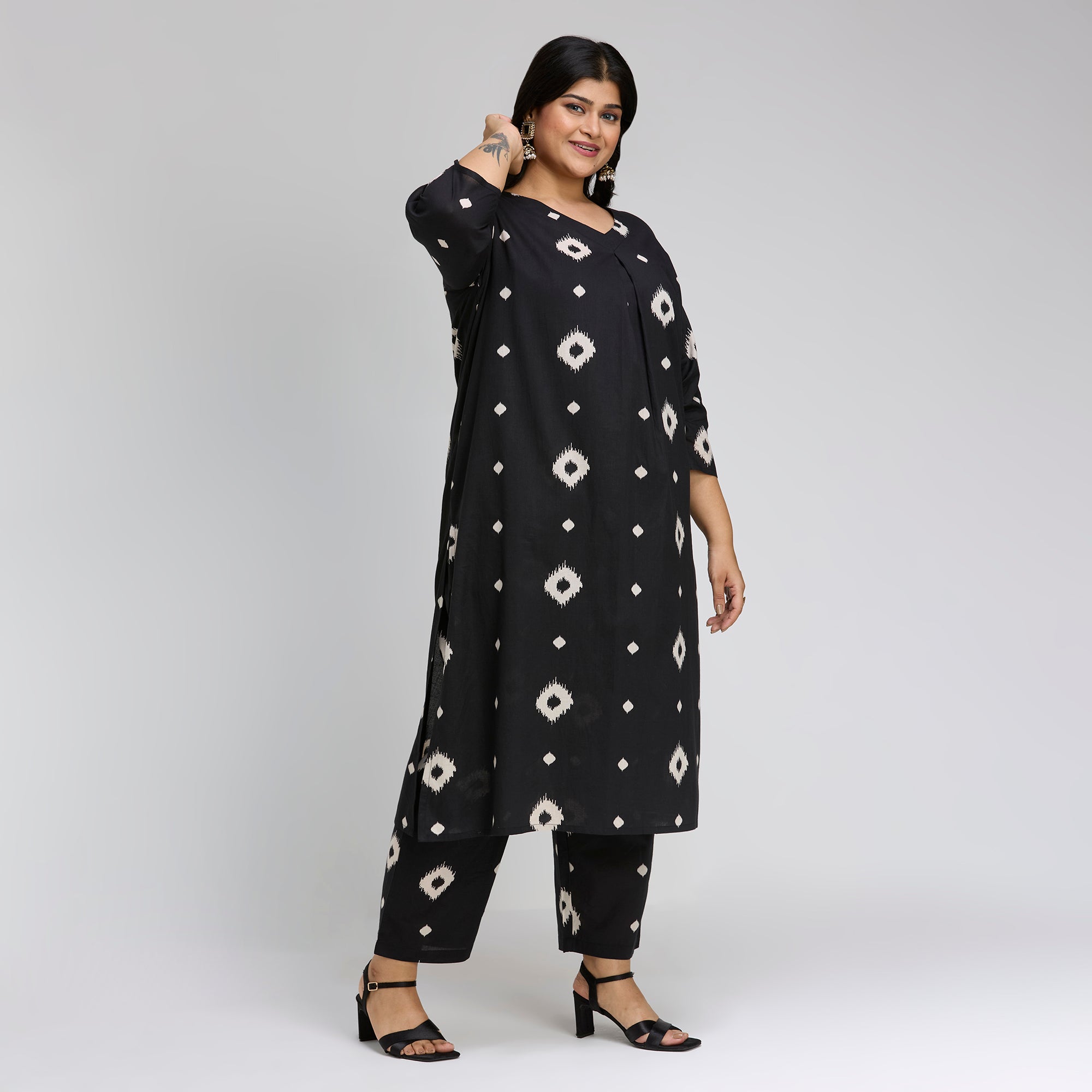 Plus Size Co-Ord Set | 2XL-8XL | 100% Cotton | Black