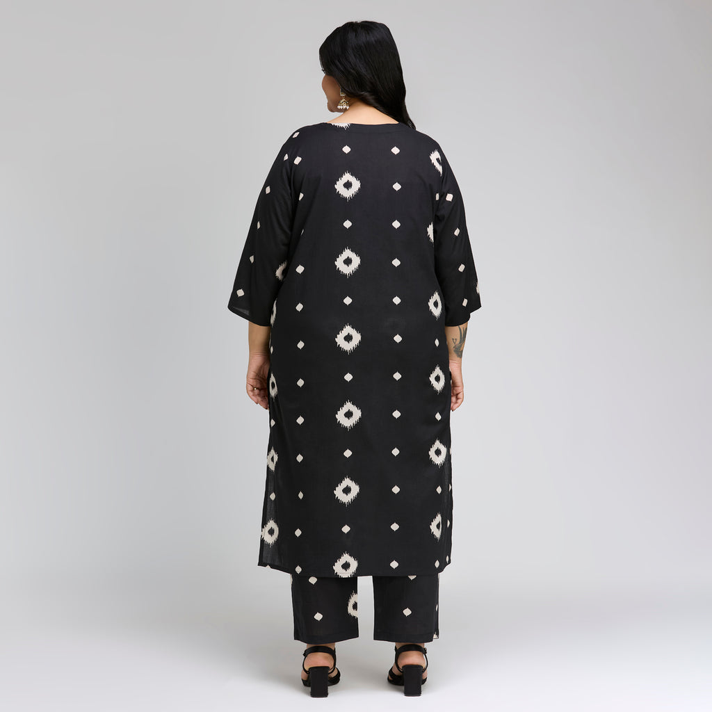 Plus Size Co-Ord Set | 2XL-8XL | 100% Cotton | Black
