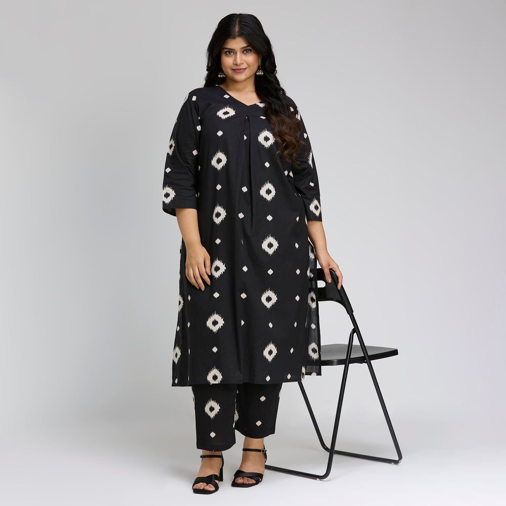 Plus Size Co-Ord Set | 2XL-8XL | 100% Cotton | Black