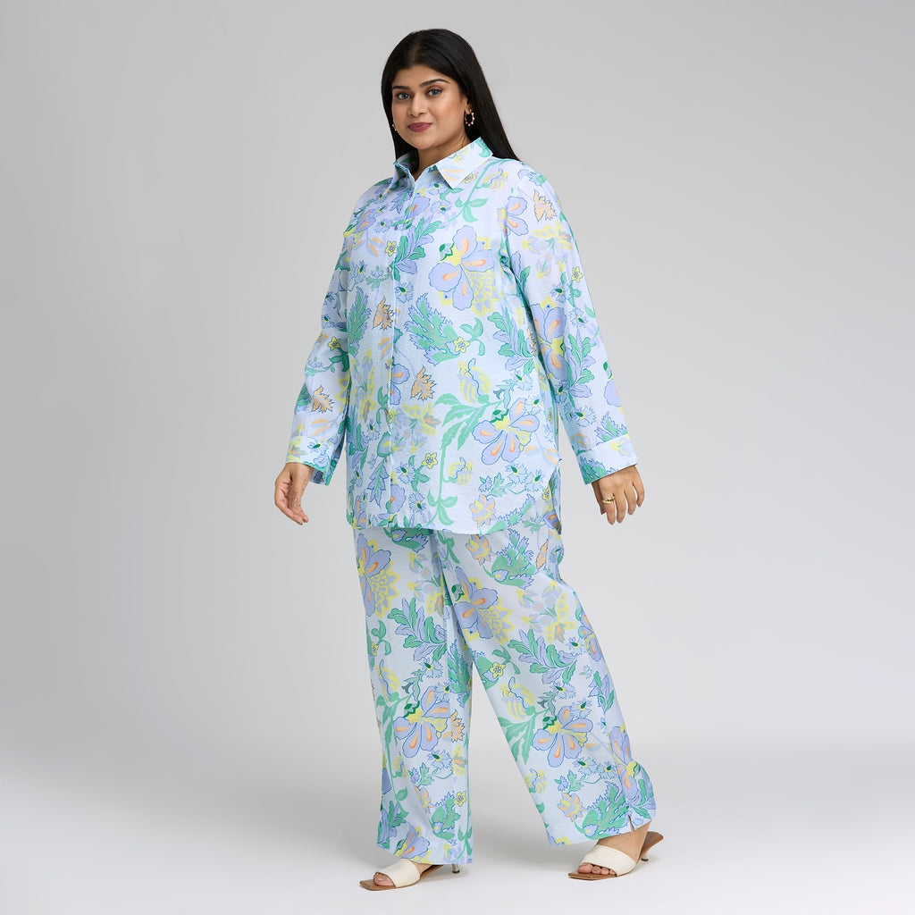 Plus Size Co-Ord Set | 2XL-8XL | Light Blue