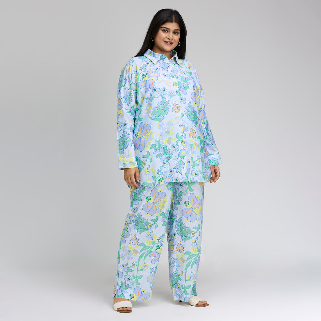 Plus Size Co-Ord Set | 2XL-8XL | Light Blue