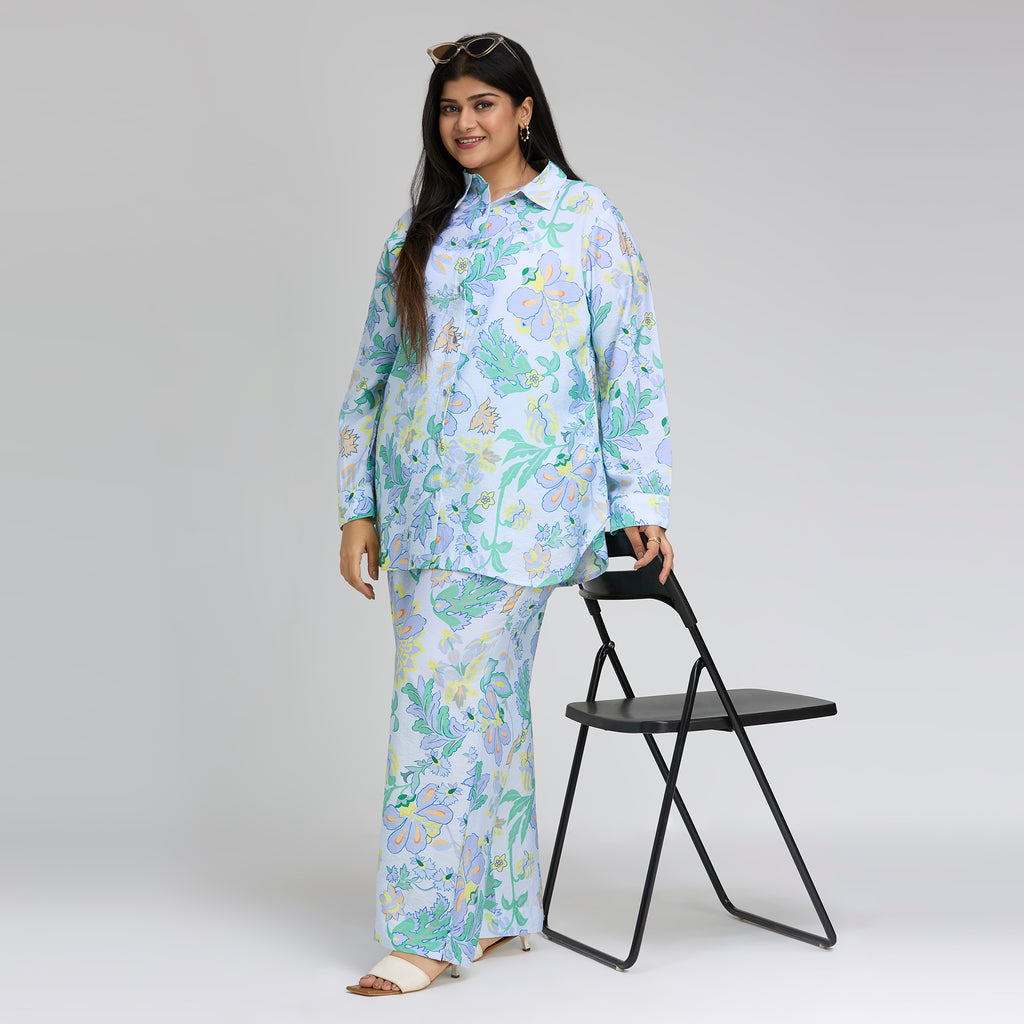 Plus Size Co-Ord Set | 2XL-8XL | Light Blue