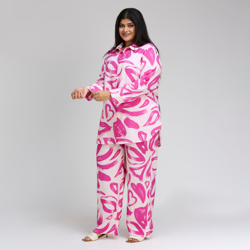 Plus Size Co-Ord Set | 2XL-8XL | Pink