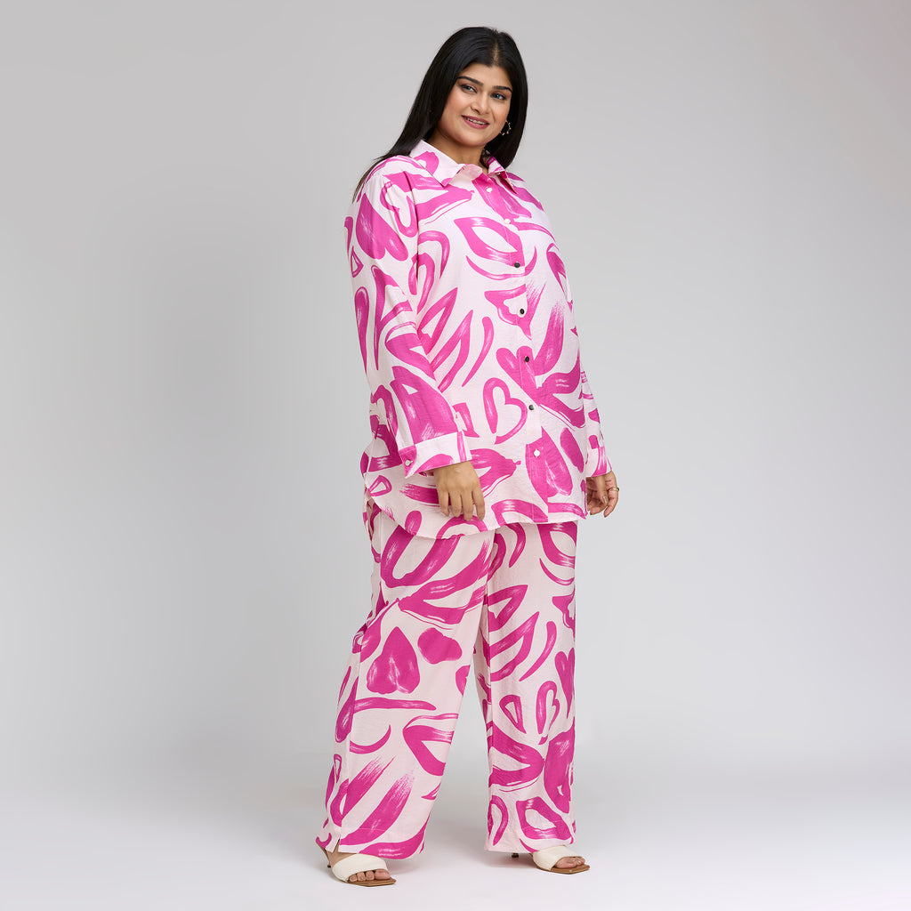 Plus Size Co-Ord Set | 2XL-8XL | Pink