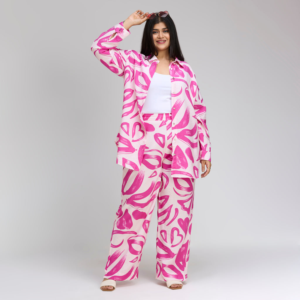 Plus Size Co-Ord Set | 2XL-8XL | Pink