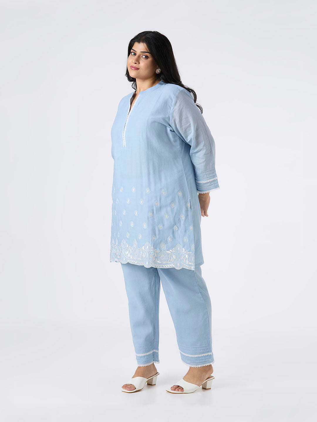 Plus Size Co-Ord Set | 2XL-8XL | 100% Cotton | Powder Blue