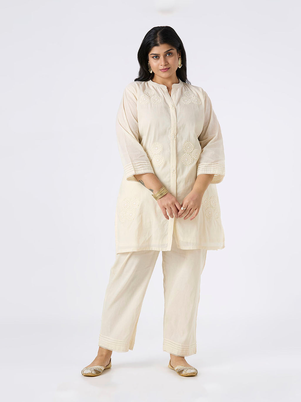 Plus Size Co-Ord Set | 2XL-8XL | 100% Cotton | Natural