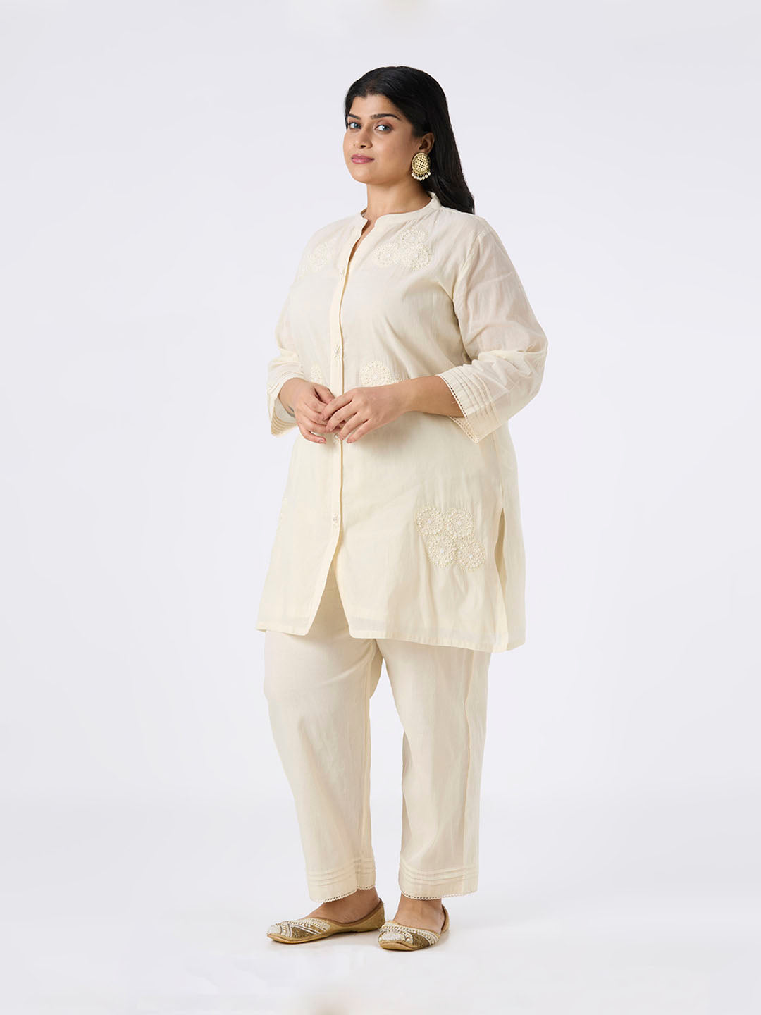 Plus Size Co-Ord Set | 2XL-8XL | 100% Cotton | Natural