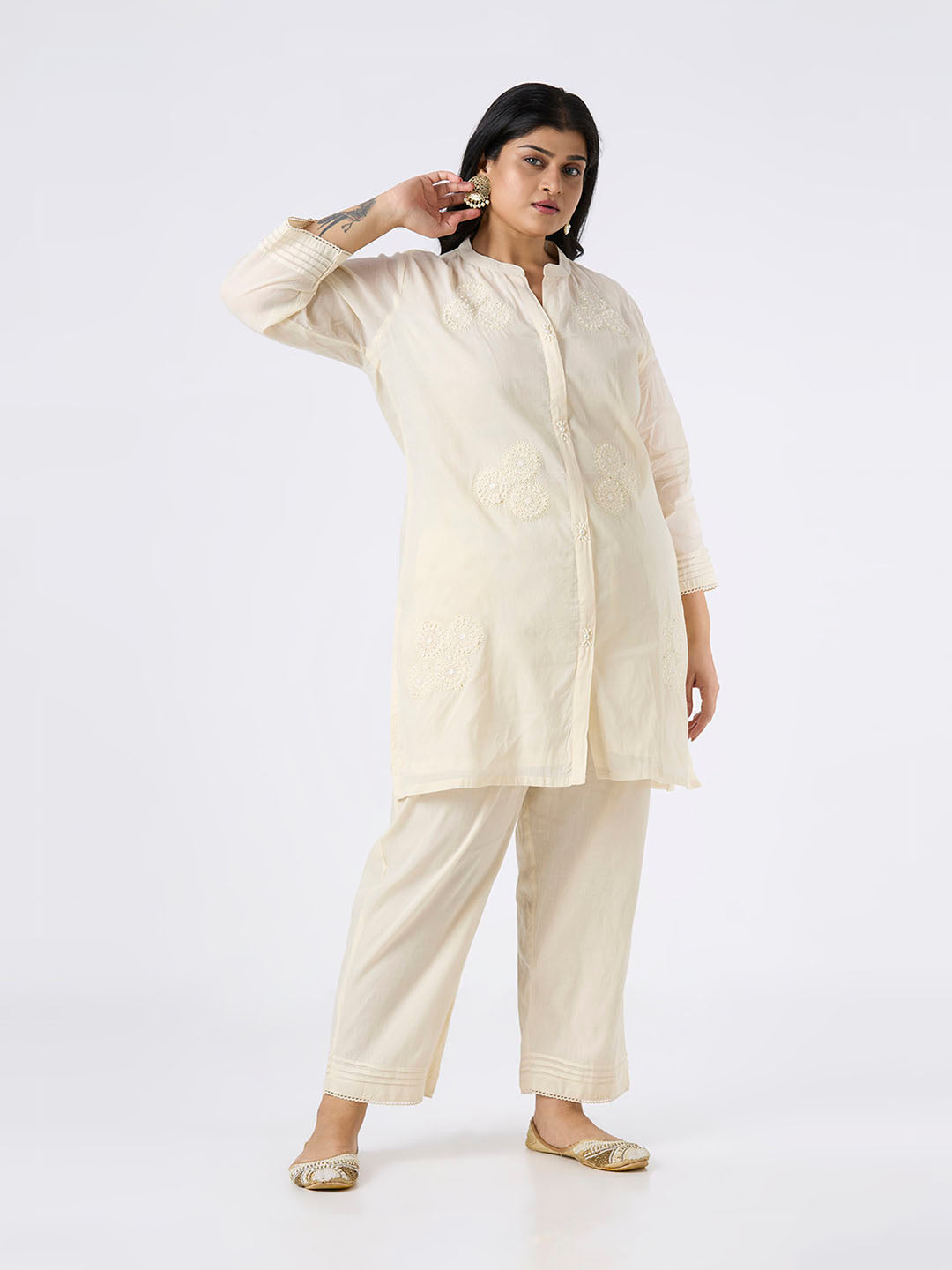 Plus Size Co-Ord Set | 2XL-8XL | 100% Cotton | Natural