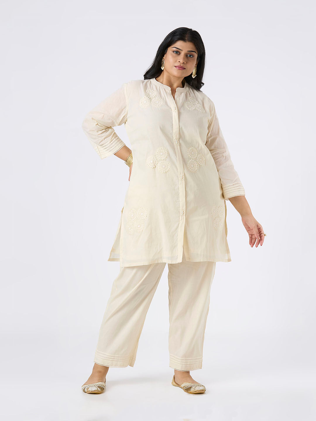 Plus Size Co-Ord Set | 2XL-8XL | 100% Cotton | Natural