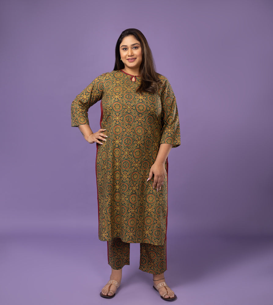 Plus Size Co-Ord Set | XL - 7XL | 100% Cotton | Green