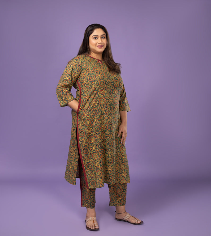 Plus Size Co-Ord Set | XL - 7XL | 100% Cotton | Green