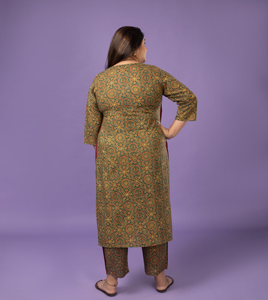 Plus Size Co-Ord Set | XL - 7XL | 100% Cotton | Green