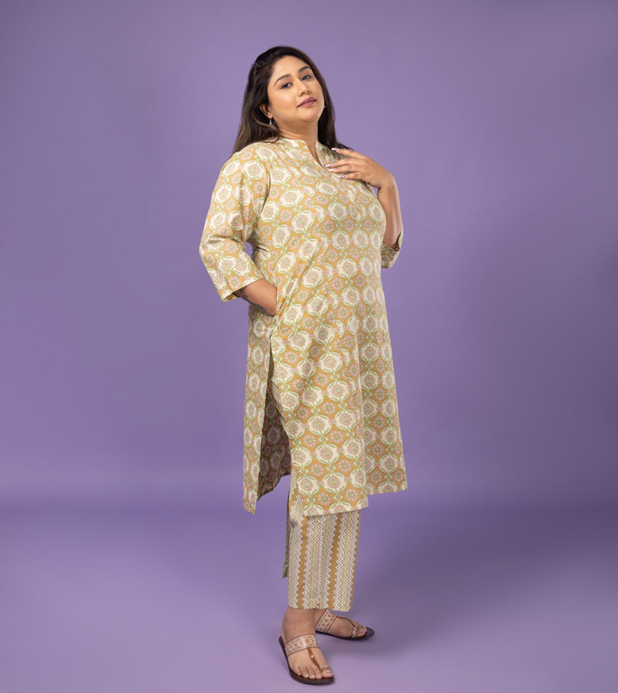 Plus Size Co-Ord Set | XL - 7XL | 100% Cotton | Green