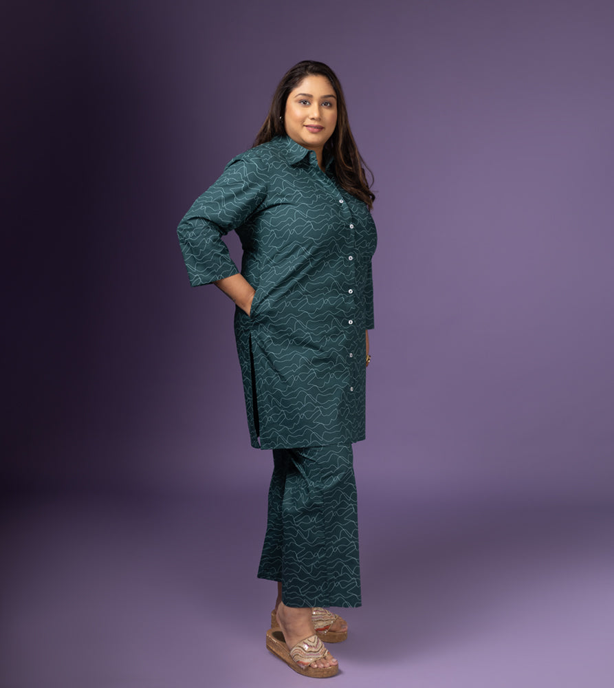 Plus Size Co-Ord Set | XL - 7XL | 100% Cotton | Dark Green