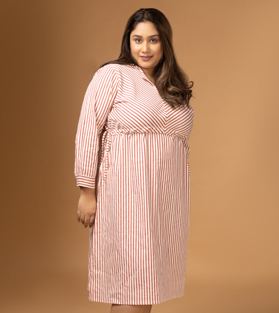 Plus Size Dress | XL - 7XL | 100% Cotton | Beige