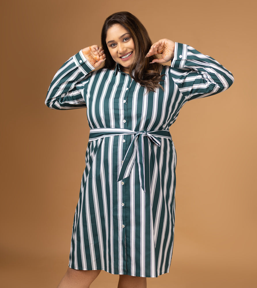 Plus Size Dress | XL - 7XL | 100% Cotton | Dark Green