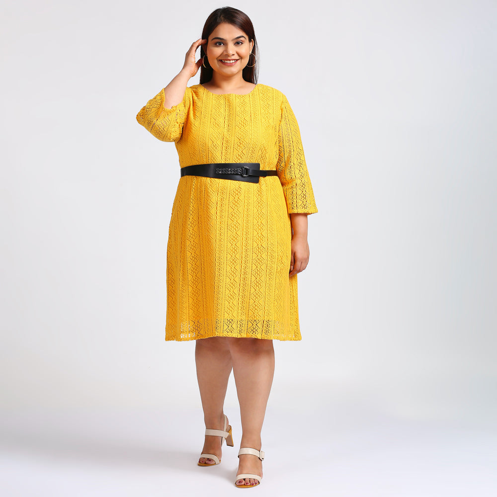 Plus Size Dress | XL - 7XL | 100% Cotton | Mustard Yellow