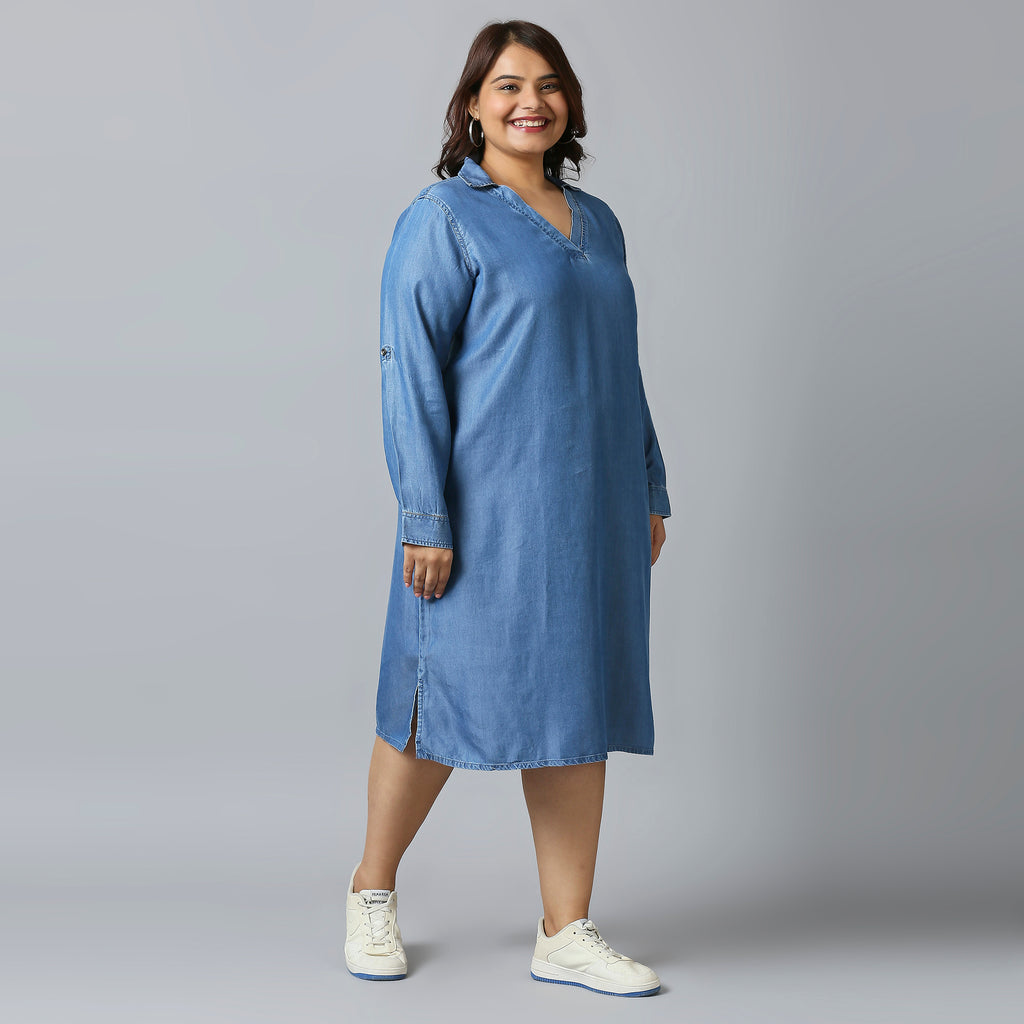 Plus Size Dress | 2XL - 8XL | Blue