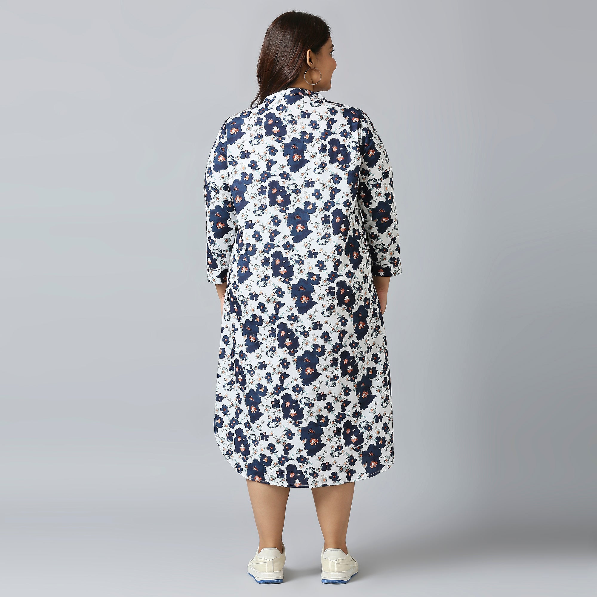 Plus Size Dress | 2XL - 8XL | 100% Cotton | Blue